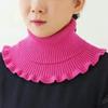 1 шт. унисекс с искусственным воротником-водолазкой, теплый осенне-зимний шарф на шею, мягкий искусственный воротник, модные вязаные шарфы, сплошной цвет