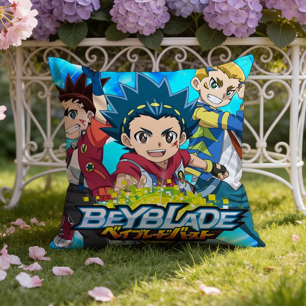 Anime B-Beyblade Cartoon Cushion Cover Home & Car Dual-Scene Pillow Cover: Reversible for Premium Comfort