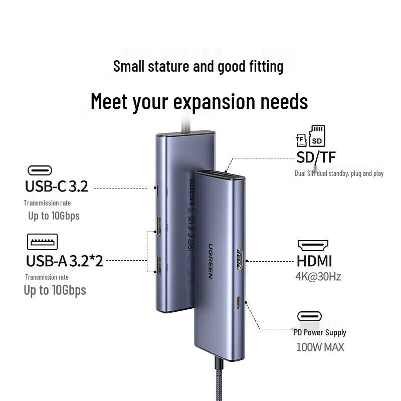 Ugreen Type-C 3.2 10Gbps Docking Station with 4K HDMI & PD