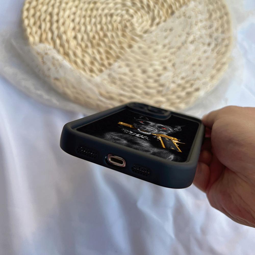 Мягкий чехол из ТПУ с ангельскими глазками для Samsung A10 A30 A50 A13 A23 A53 A14 A24 A34 A54 A15 A25 A35 A55 S20 S23 FE S24 Ultra Ae52 Animal Dog Doberman art