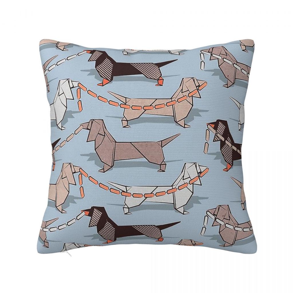 Sighthound Pet Dachshund Animal Hip Hop Cute Square Pillow Cases Dog Lover Cushion Cover Vintage Decorative Pillowcase for Home