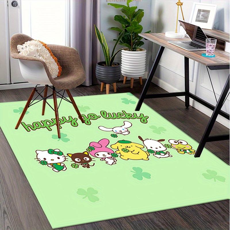 Office Rug Hello Kitty, Lucky Charms Anti-Slip Rug, Machine Washable for Living Room, Bedroom, Office, Multiple Sizes, Bedroom Mat, Decorative Mat, Du