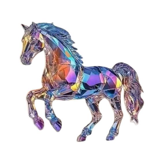Подвеска Лошадь Акриловая 2D Реалистичная Подвеска Лошадь с Петлей для Подвешивания Украшение для Интерьера Автомобиля Подвеска для Подвешивания на Рождественскую Елку