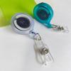 1pc Solid Colored Frosted Retractable Easy-to-pull Buckle ID Key Name Card Holder Badge Reel Key Ring Chain Clips for Students
