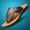 Fashion Men's Sandals 2024 Summer New Fashion Casual Cowhide Slippers for Men Outdoor Beach Flip-flops Zapatos De Hombre Shoes Male
