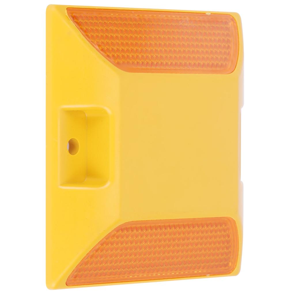 6PCS Double Yellow Plastic Road Reflectors Street Pavement Driveway Stud Markers