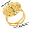 5pcs Retro Stainless Steel Gold Plated Ring Irregular Geometry Bow Ellipse Water Droplet Rings Diy Stone Drill Jewelry No Fading