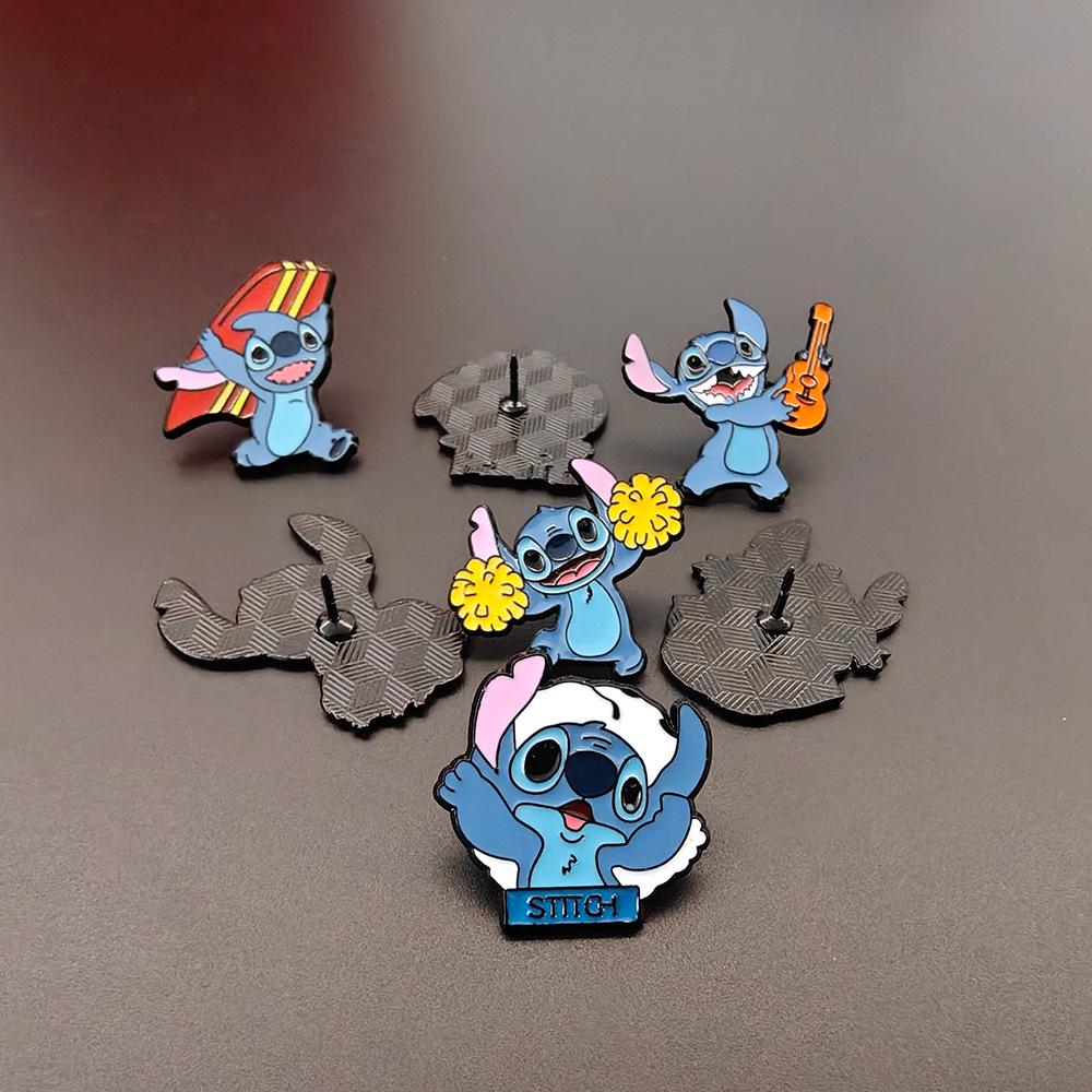 Stitch Cartoon Brooch - Lilo & Stitch Metal Badge Accessories for Clothes and Bags