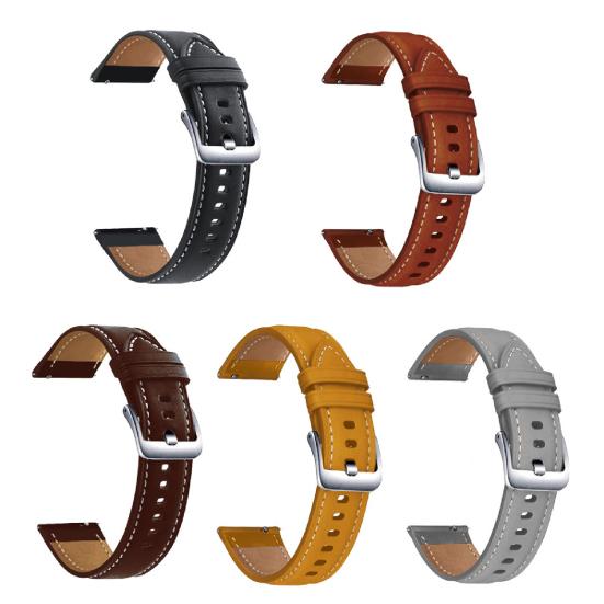 22mm Genuine Leather Replace Watchband Strap for Samsung for Huawei Watch GT2