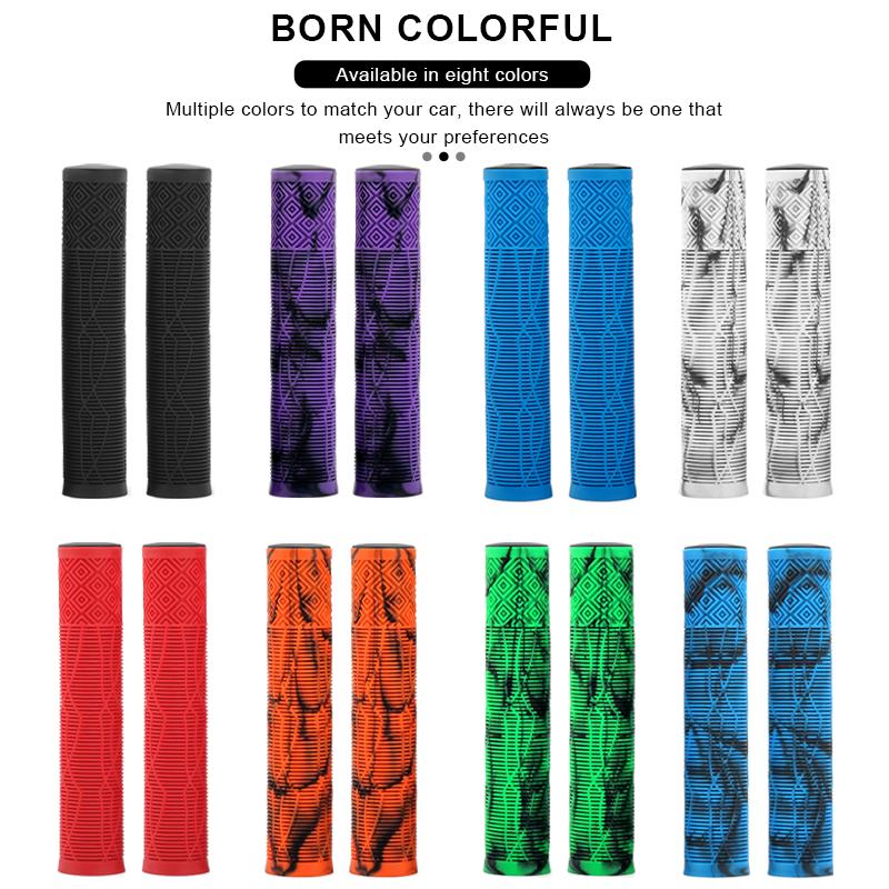 RIDERACE 165mm Bicycle Grips Lengthening Non-Slip Soft Rubber Bike Handlebar Cover For 22.2mm Scooter BMX Mtb Handle Bars