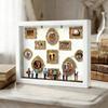 DIY Силуэтная коробка для фотовоспоминаний со светодиодной подсветкой, 11 деталей, Миниатюрная настольная фоторамка с 8 фигурками для декора стола
