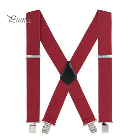 Мужские подтяжки, высокоэластичные, регулируемые, 4 прочных зажима, X сзади, нескользящее украшение, удобные в ношении, широкие мужские подтяжки для брюк, модный аксессуар