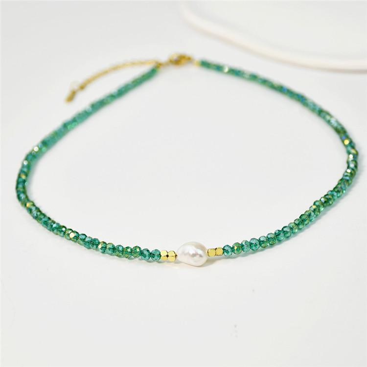 SP  Natural Freshwater Pearl Handmade Beads Natural Colorful Crystal Beaded Necklace for Women