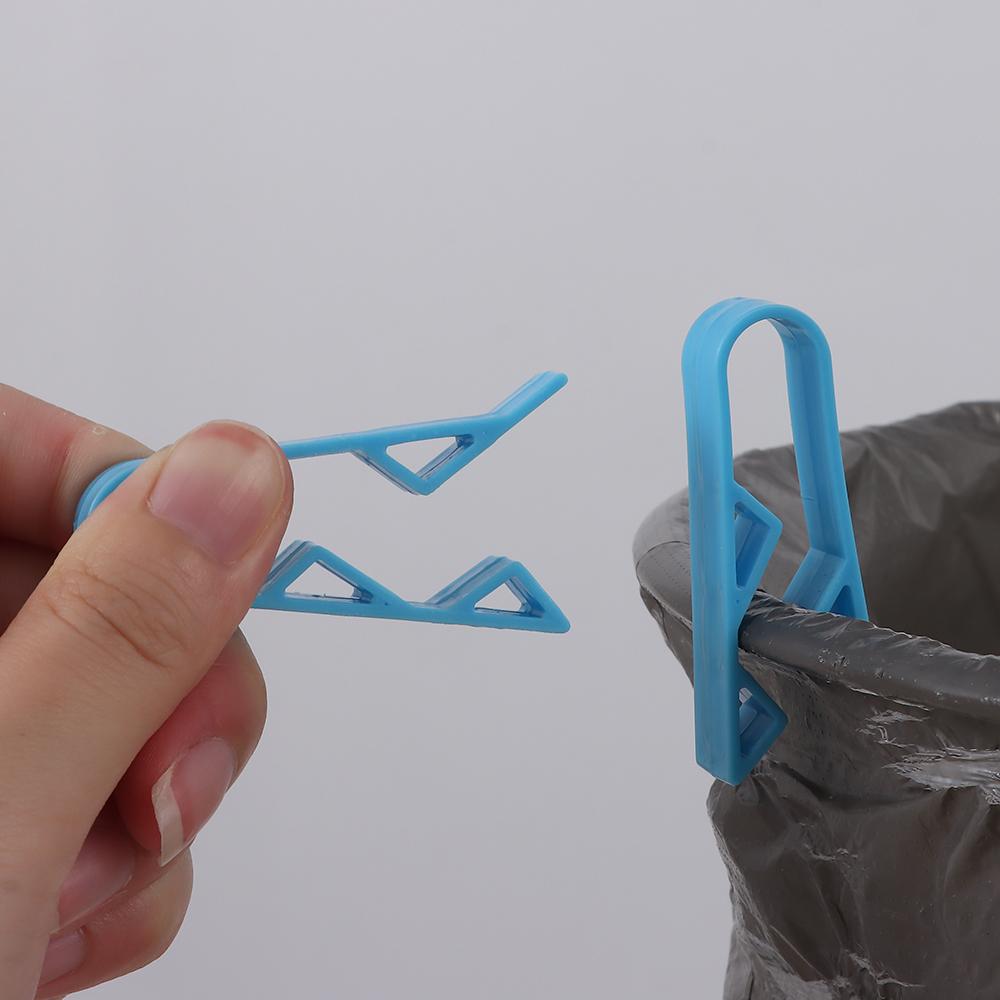 2Pcs Mini Garbage Bag Fixed Clip Anti-Skid Storage Sealed Clip Bin Bag Fixed Buckle  Household