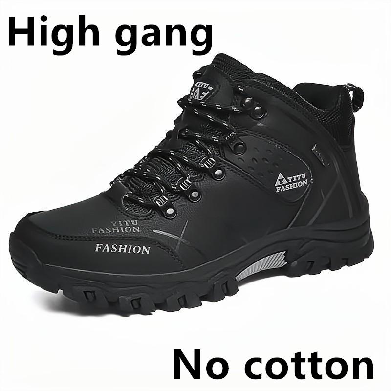 Мужские кроссовки, альпинистские ботинки, водонепроницаемые кожаные походные ботинки, теплая зимняя обувь для мужчин, сноубутсы, обувь для треккинга на открытом воздухе