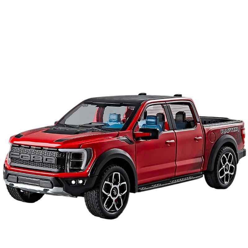 1/20 Ford Raptor F150 Пикап Сплав Грузовик Модель автомобиля Литой металл Внедорожник Модель автомобиля Звук Свет Симуляция Детская игрушка Подарок