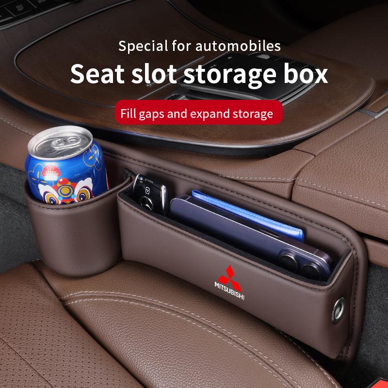 sdzh1 Car Seat Gap Multifunction Storage Box Seat Gap Cup Holder For Mitsubishi Outlander Pajero Asx Lancer Evolution X Ralliart L200