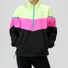 Puma First Mile Xtreme Colorblock Ветровка с воротником-стойкой Тренировочная куртка Женские куртки Черный Желтый Розовый 519567-02