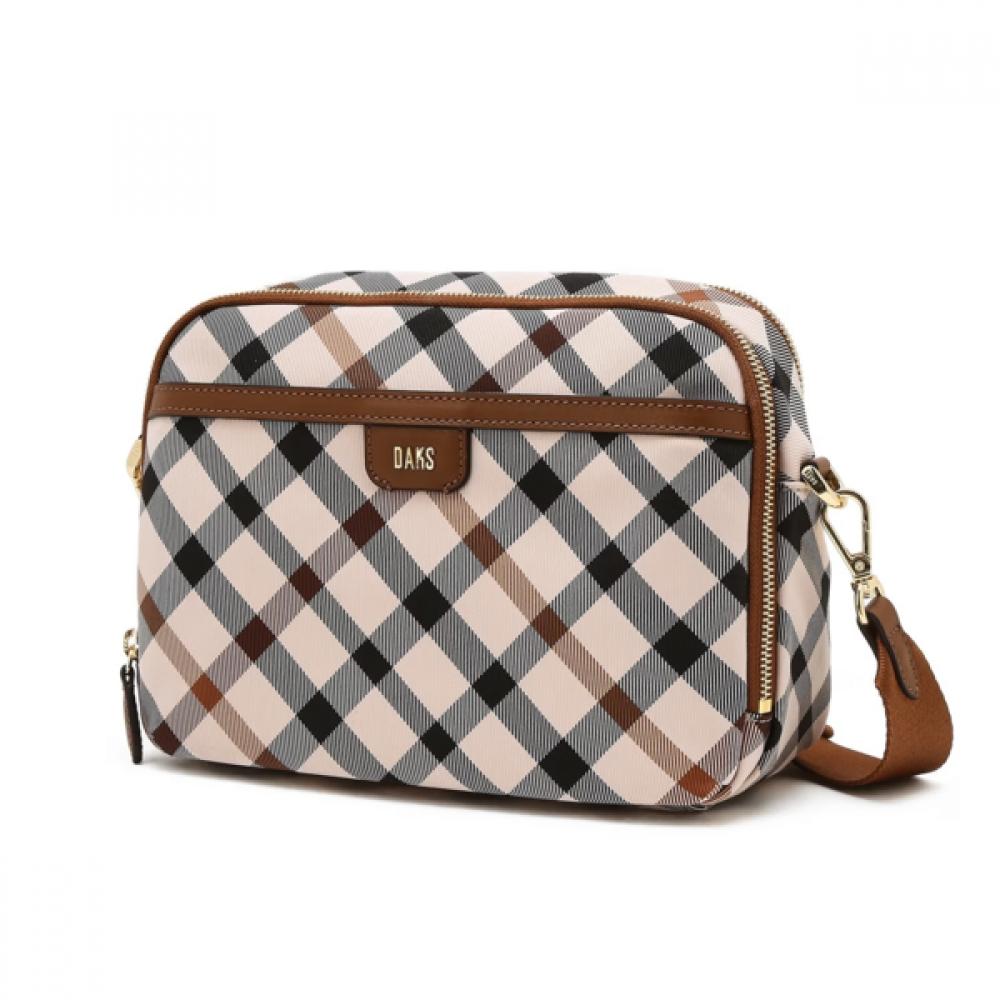 Daks Crossbody Bag Brown House Check Jacquard Dcba0e631