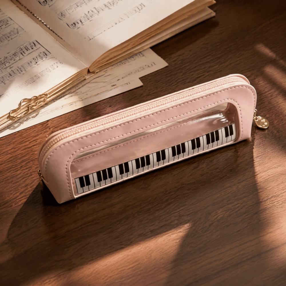 Music Theme Piano Keyboard Pencil Case Sweet Pen Organizer School Office Supplies