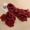 Solid Color Cotton And Linen Scarf Women'S High-End Sense Thin Long Yarn Scarf Sunscreen Shawl Commuter Simple Silk Scarf