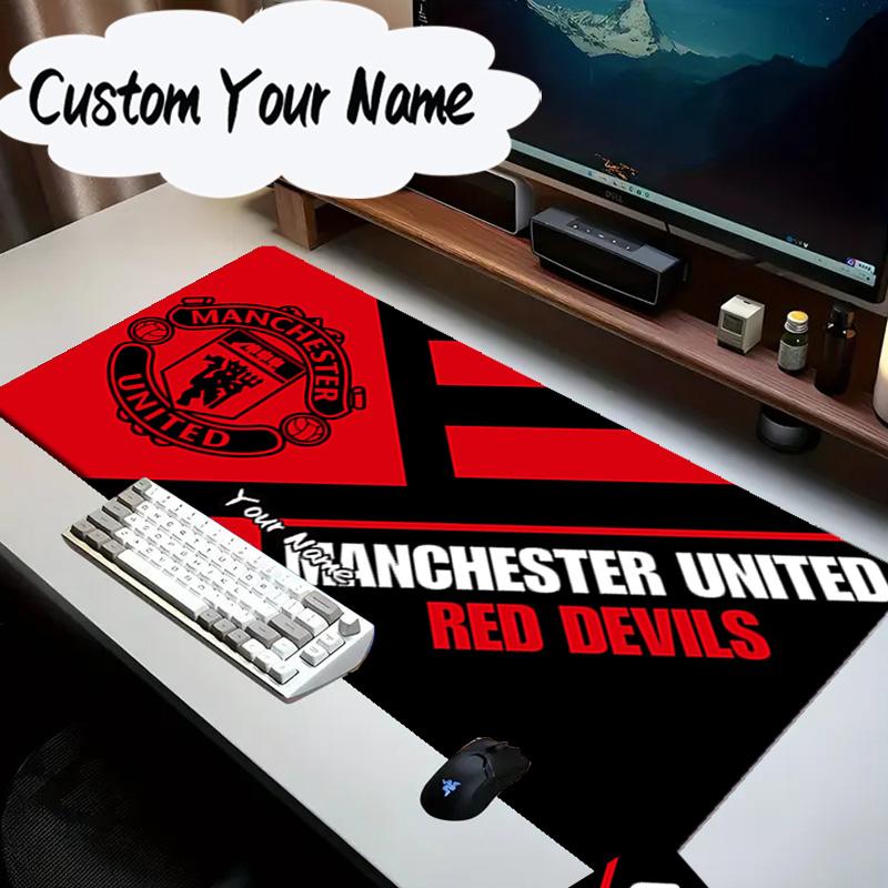 Custom Name Mouse pad Manchester Crest Mouse Pad Desk Mat, Non-Slip Rubber Backer Pad For Computer Notebook Gaming Mouse Pad Birthday Gift