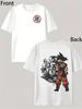 2025 Dragon Ball Аниме Мужская Футболка Летняя Свободная Хлопковая С Коротким Рукавом Повседневная Футболка с Принтом Футболка с Принтом Гоку Модная Уличная Одежда Топы