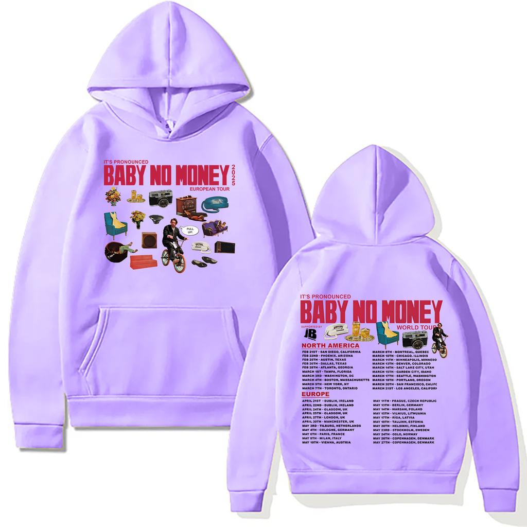 Bbno$ Новые толстовки It's Pronounced Baby No Money European Tour 2025 Толстовка Мужская Женская Пуловеры Harajuku Креативная Осенняя Одежда