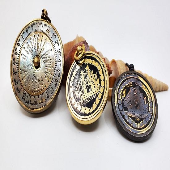 Miniature Brass Calendar, 37, 40 & 50mm, Tiny Working Adjustable 50 or 100 Year Calendar, STEAMPUNK Pendant, Charm, Nautical, Maritime, Key