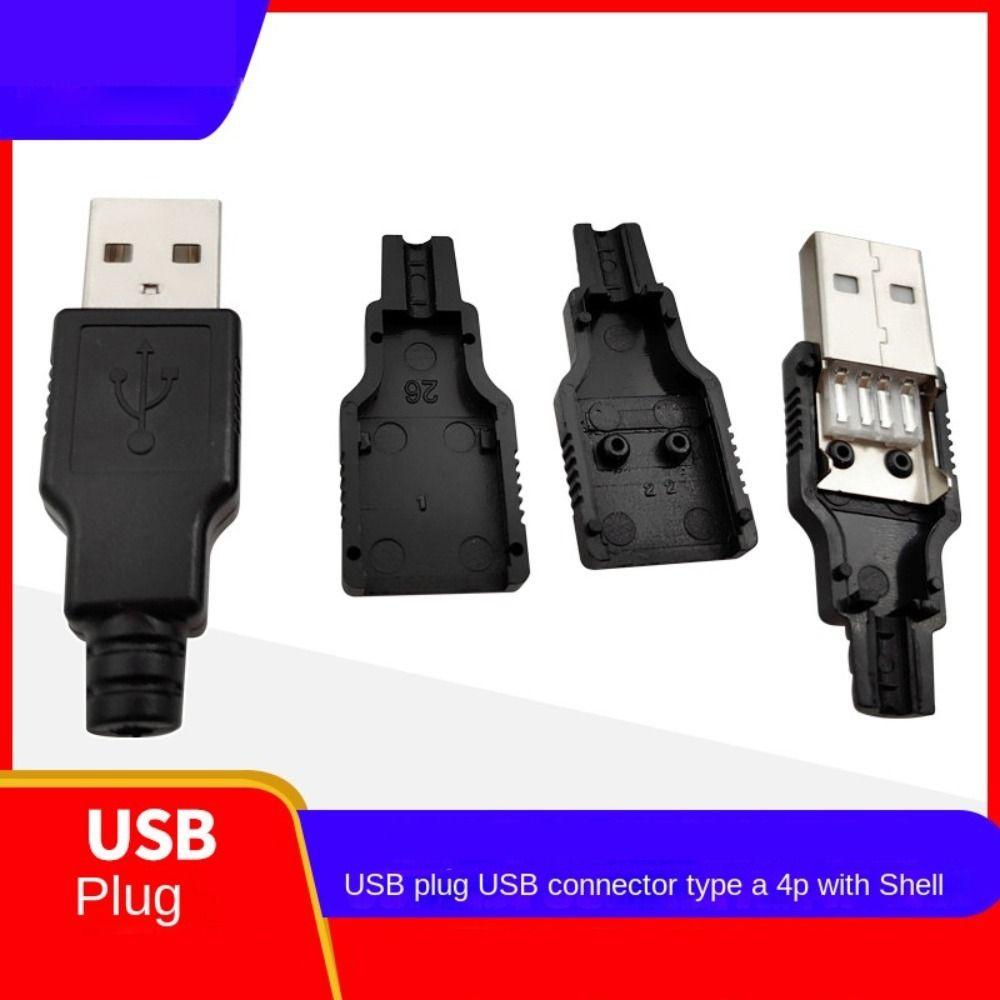 Пластиковый штекер USB-разъема типа A с крышкой USB-разъем типа A USB-штекер