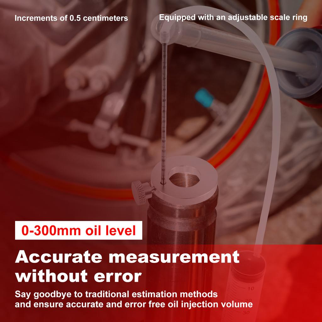 Универсальный набор инструментов для обслуживания вилки мотоцикла 3-в-1 с инструментом для проверки уровня масла в вилке/компрессором пружины/инструментом для стравливания штока амортизатора