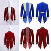 Halloween Long Sleeves Tuxedo Coat for Kids Girls Role Play Party Performance Showman Costume