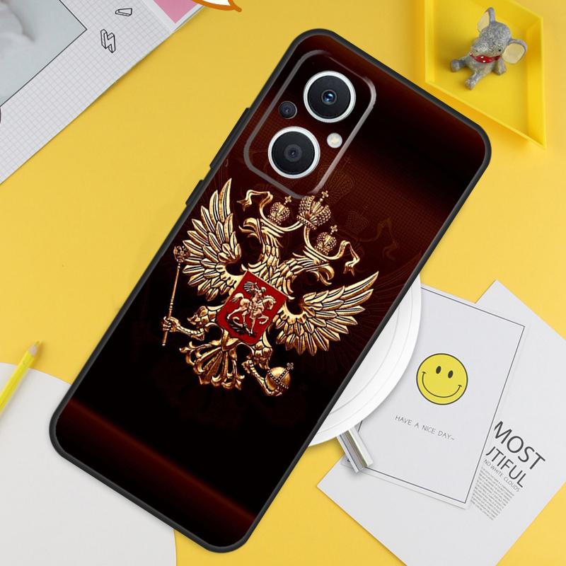 Russia Flag national emblem For OPPO Reno 14 12 11 10 13 Pro 8T 11F 12F 13F 14F 7 8 Lite OPPO Find X9 X8 X6 X5 Pro Case