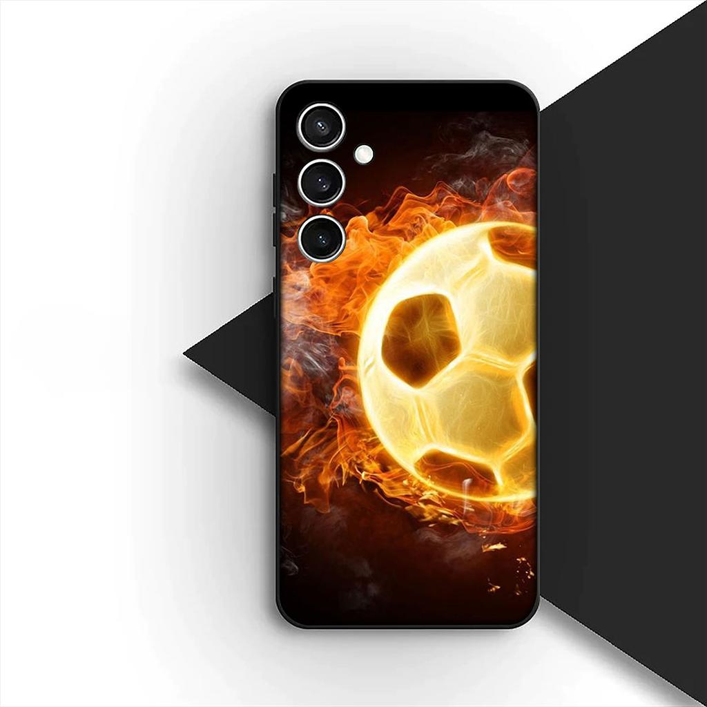Soccer Number Football Silicone Cover for Samsung Galaxy S10 Lite S8 S9 Plus A33 A34 A31 70 A71 A72 Note 20 9 8 Coque Phone Case
