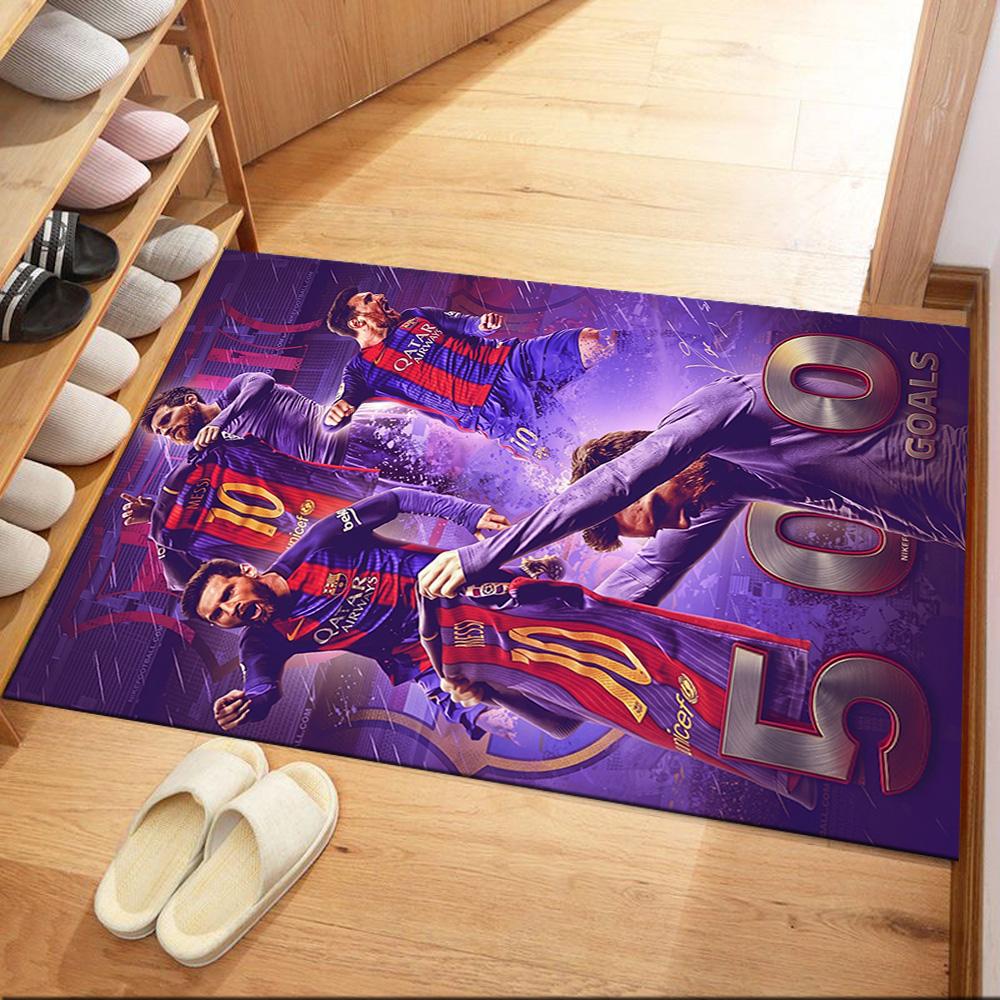 Messi 504 Floor Mat Suitable for Foyer Study room Game Room Playrooms Antislip Carpet Decorate Offices Gift for Festivals