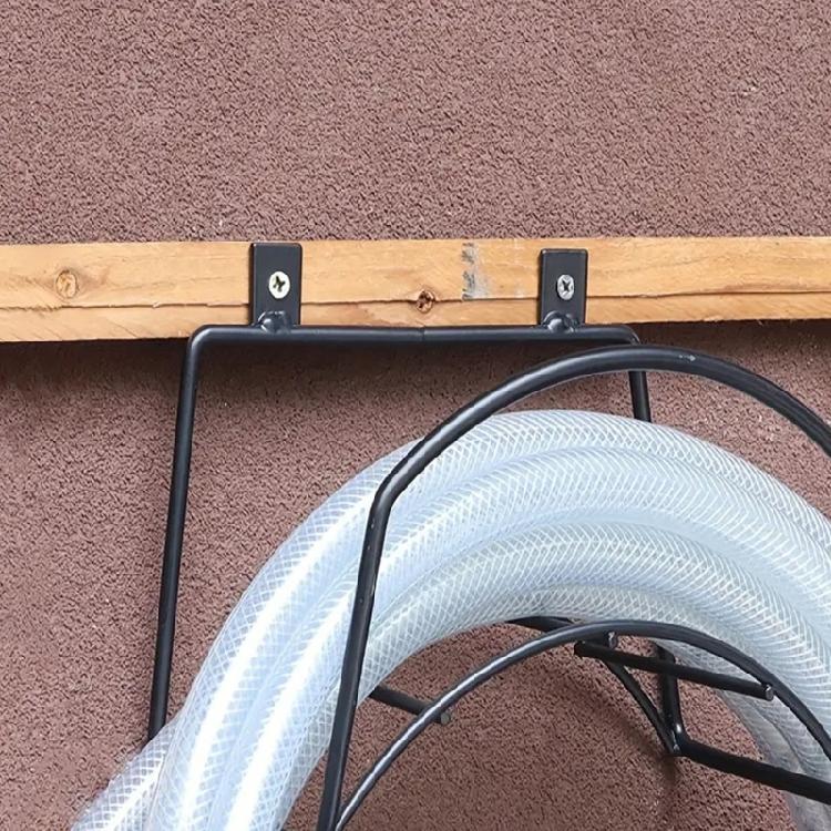 Garden Hoses Metal Durable Storage Bracket Wall Mounted Design Prevents Rusts For Outdoor Water Pipe Organization System