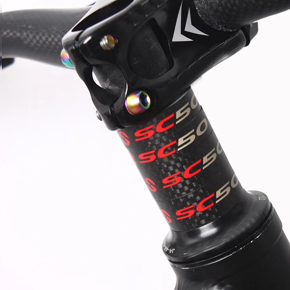 Bike Stem 3pcs set Carbon Fiber 1-1/8" 28.6mm Bicycle Headset Washer Spacer Bike Accessories Spacing Pad