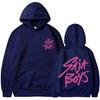 Unisex Hooded Sweatshirt Teens Adults Cotton Blend Printed Pullover With Front Pocket Casual Wear