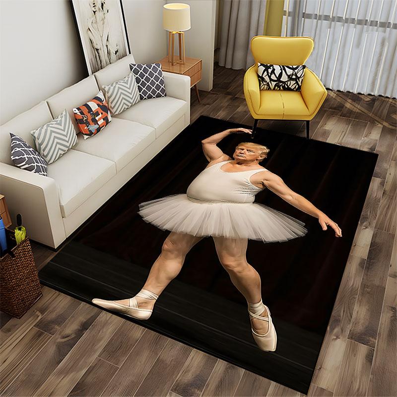Ballet Dancer in White Tutu suitable as a non-slip mat for the living room or bedroom sofa