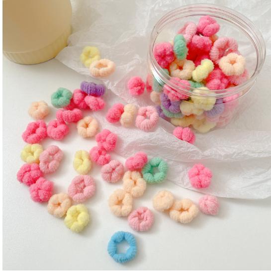 50 шт./компл. эластичные резинки для волос для девочек, аксессуары для волос, цветная нейлоновая повязка на голову, детская резинка для волос, подарочные украшения