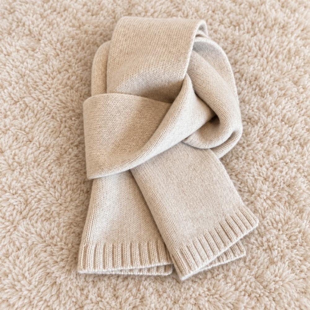 160cm*20cm Pure Wool Scarf Solid Color Neck Warmer Wrap Warm Warm Winter Scarf For Men Women
