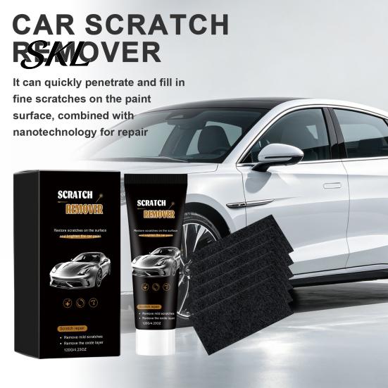 Car Scratch Remover Auto Paint Remover, 120ml Wax, Vehicle Restoration Polishing Compound, Easy & Agent for Shine Surface Polish