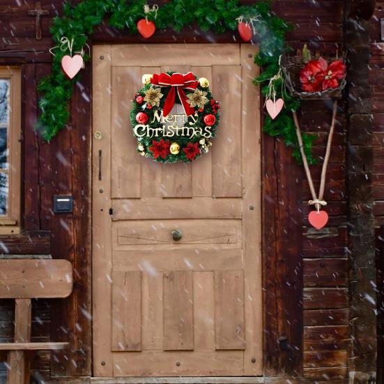 Венок Хорошая Нежная Текстура Портативный Рождественский Венок Подвесной Цветочный Венок Рождественское Украшение Венок для Дома