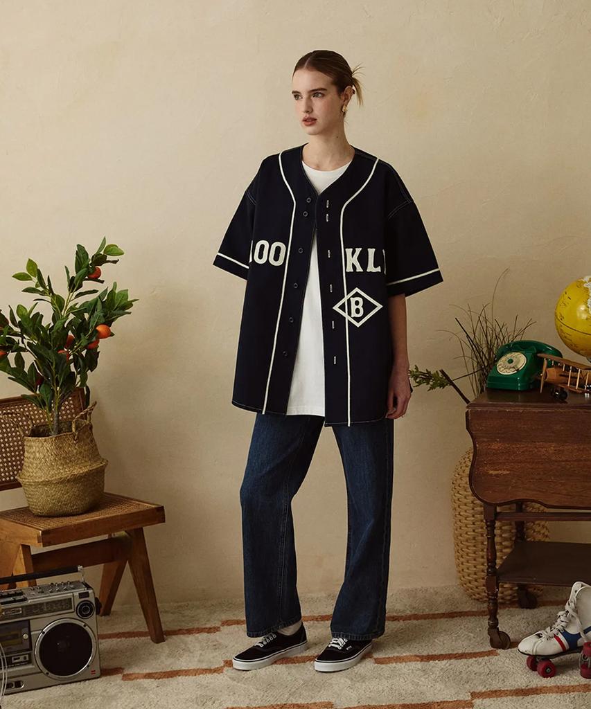 Zerolounge [Premium Japanese Material] Baseball Shacket Navy