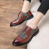 Элегантные мокасины, мужская обувь, новая мода, повседневная обувь на толстой подошве, деловые туфли-оксфорды, контрастные цвета, офисная формальная рабочая обувь