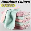 Soft Velvet Kitchen Cloth Super Absorbent Household Cleaning Towel Non-stick Oil Dish Rags Napkins Tableware Wipes Dishtowels