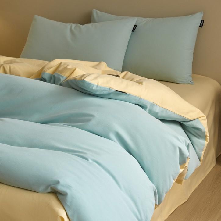 High-end thickened pure cotton brushed bedding four-piece set with pure cotton new autumn/winter duvet covers, fitted sheets, and bedding