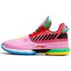 Li Ning WOW 7 Амортизирующие Скользкие Устойчивые к истиранию Низкие Баскетбольные Кроссовки Мужские Розовые ABAN079-9