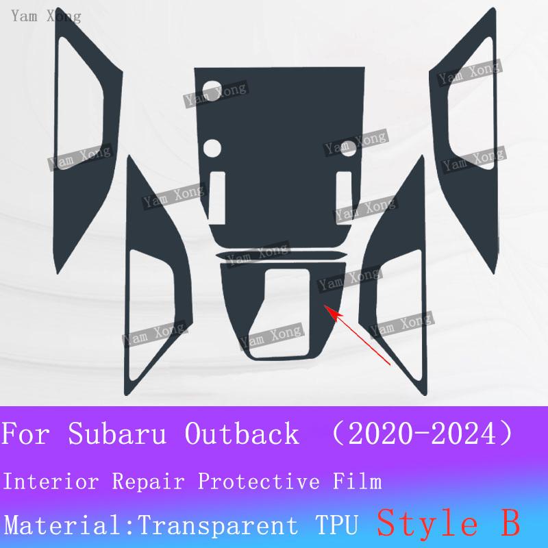 For Subaru Outback interior Film suit GPS Navigation screen Protection Cover Sticker Gear Panel TPU Transparent Anti-scratch Fil