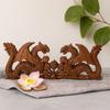Dragon Wall Plaque Carving, Suar Wood